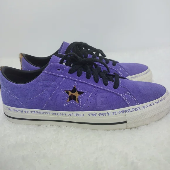 Converse Men's Sneakers Purple Black Multicolor Graphic - Picture 2 of 7